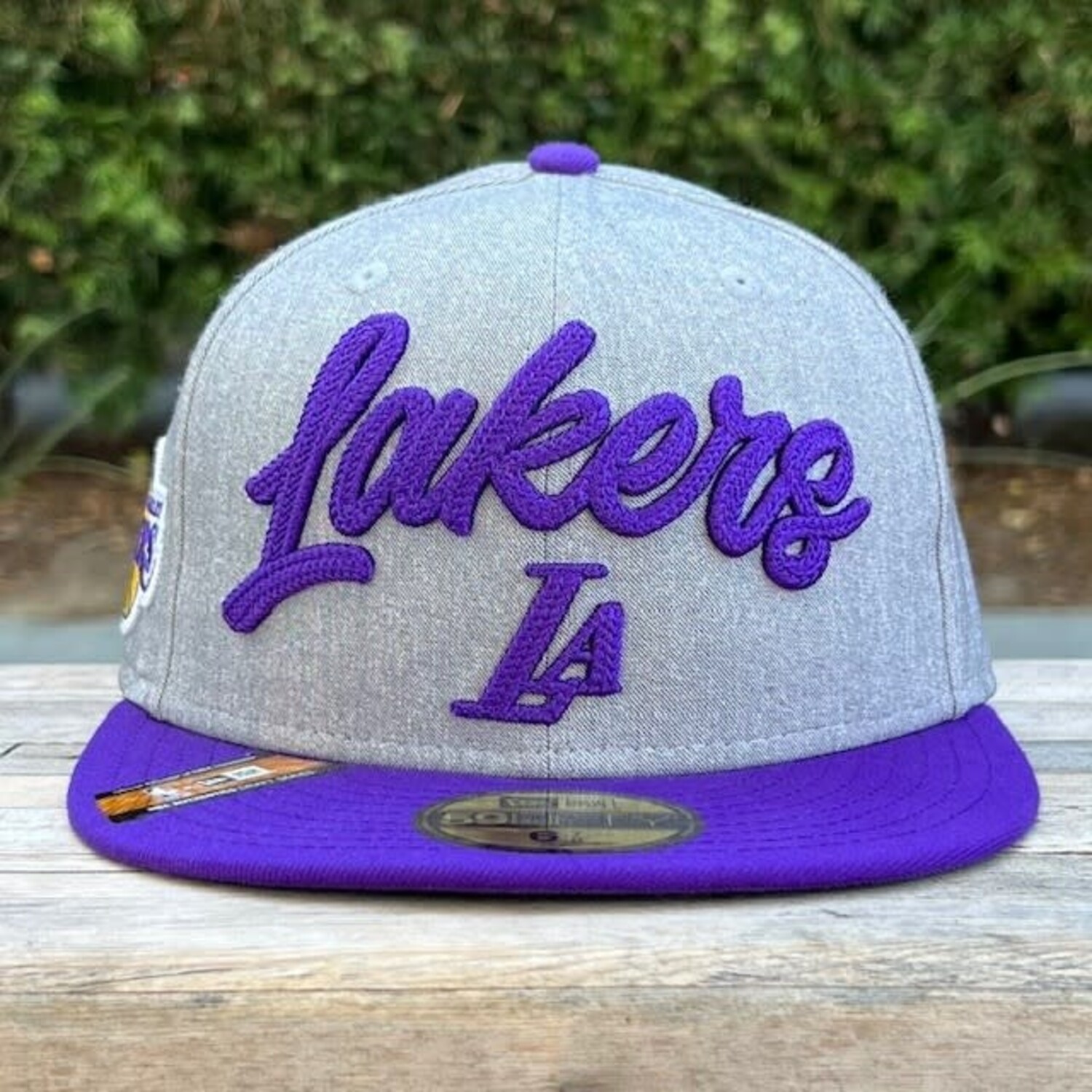 LA Lakers New Era P 2020 Draft Fitted 5950 Heather/Purple - The