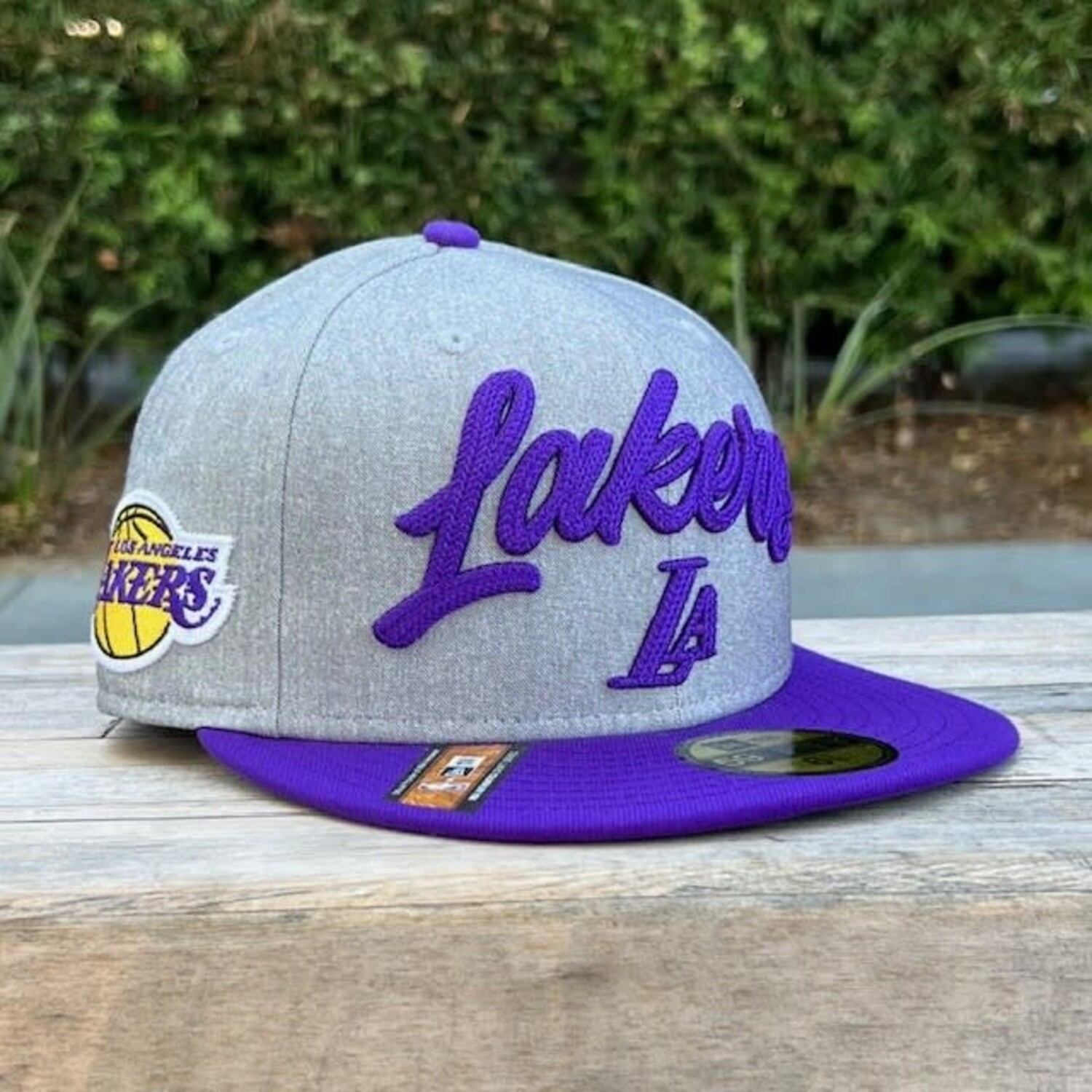 LA Lakers New Era P 2020 Draft Fitted 5950 Heather/Purple - The
