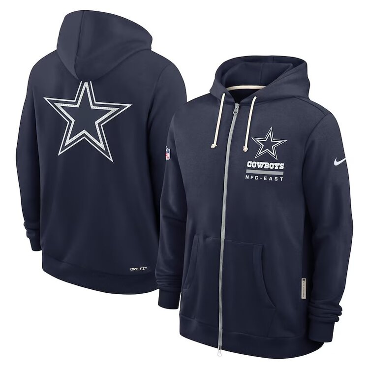 Nike Dallas Cowboys Men's 2025 Sideline Full-Zip Hoodie