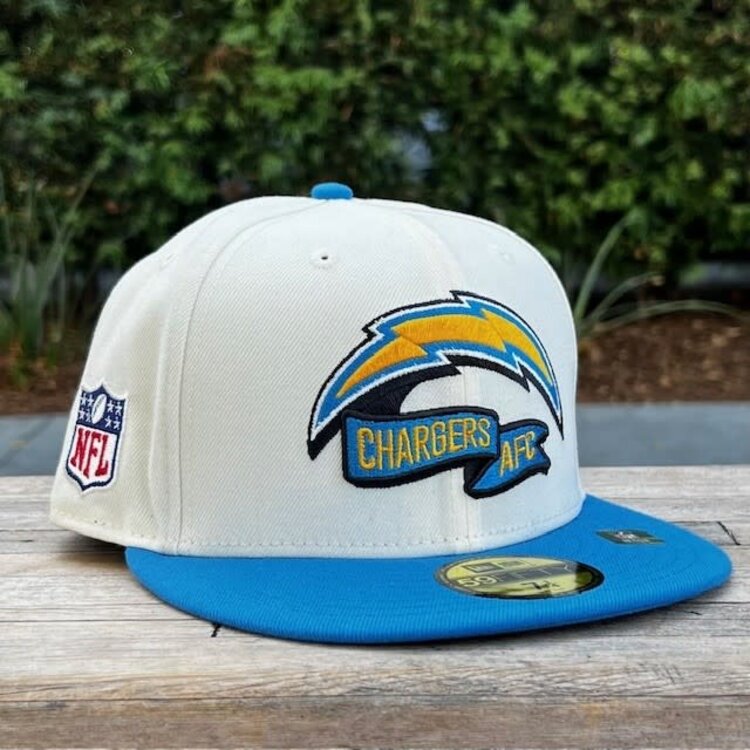 New Era Chargers 2022 NFL Sideline Cream/Blue