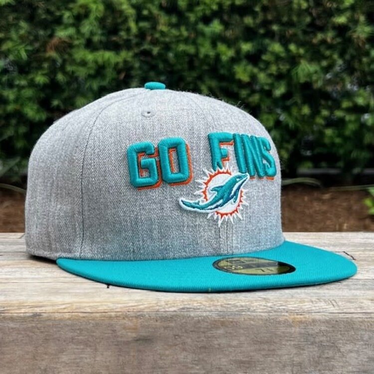 New Era Dolphins 18 Draft Hthr /Aqua