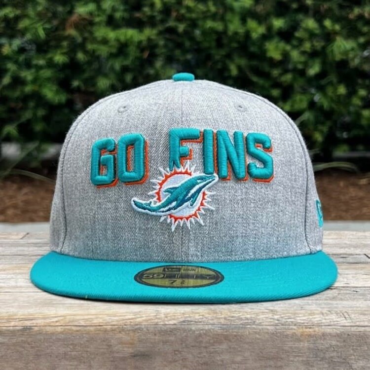 New Era Dolphins 18 Draft Hthr /Aqua