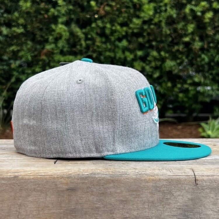 New Era Dolphins 18 Draft Hthr /Aqua