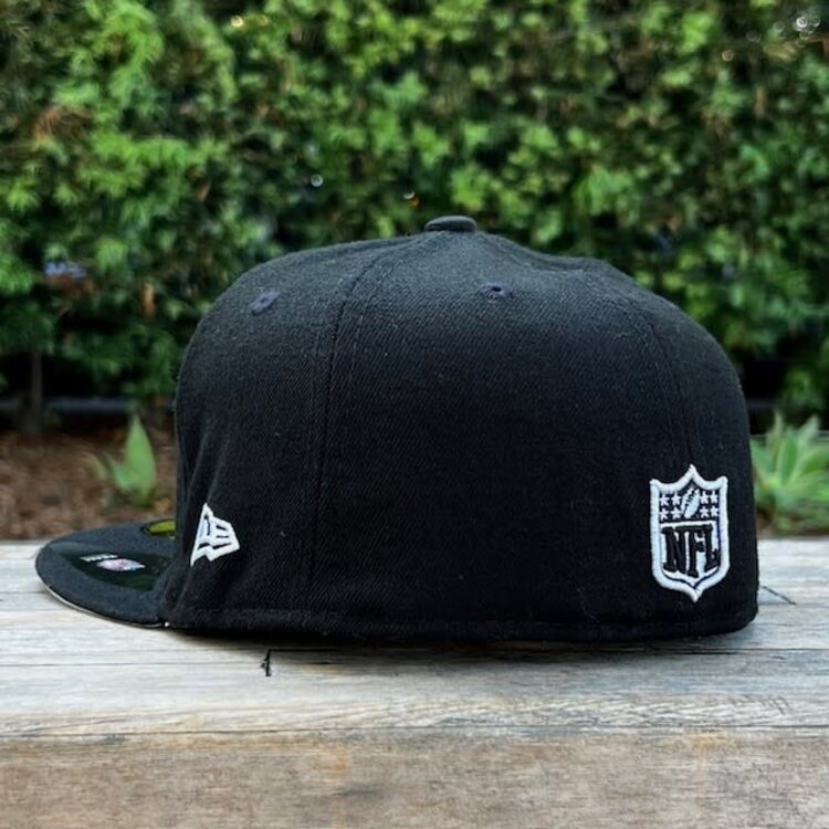 New Era New England Patriots Black White Fitted