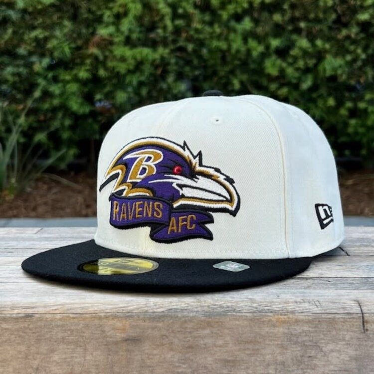 New Era Ravens 2022 NFL Sideline Cream/Black