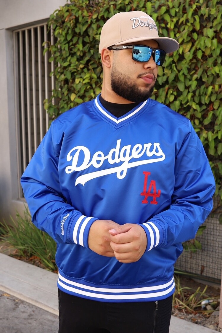 Mitchell and Ness LA Dodgers M&N Sideline Pullover Satin Jacket