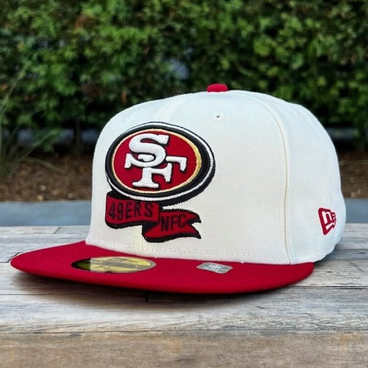 New Era 49ers 2022 NFL Sideline Cream/Red