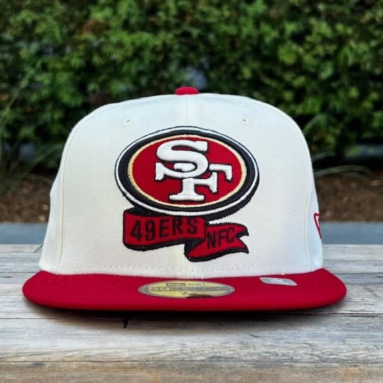 New Era 49ers 2022 NFL Sideline Cream/Red