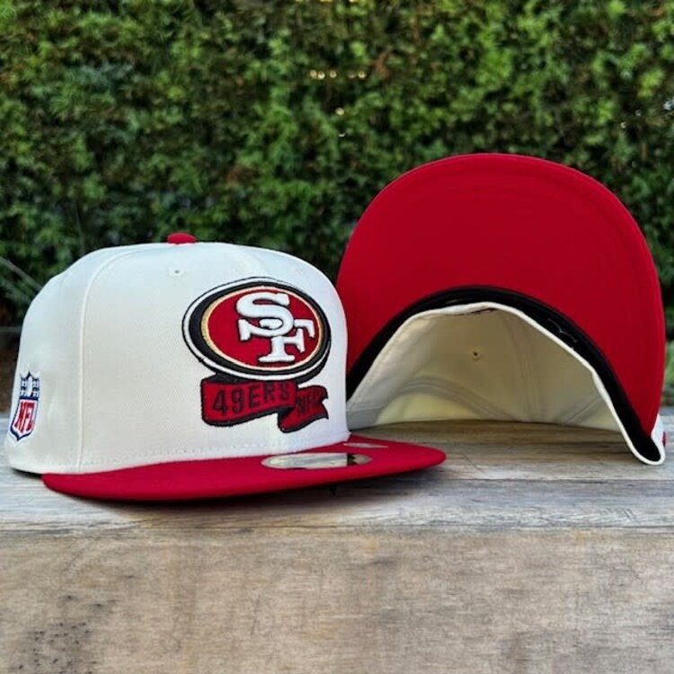 New Era 49ers 2022 NFL Sideline Cream/Red