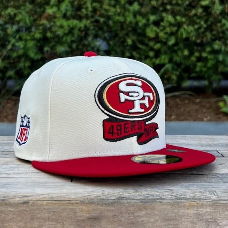 New Era 49ers 2022 NFL Sideline Cream/Red