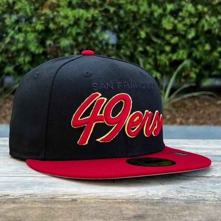 New Era 49ers Black/Red Script