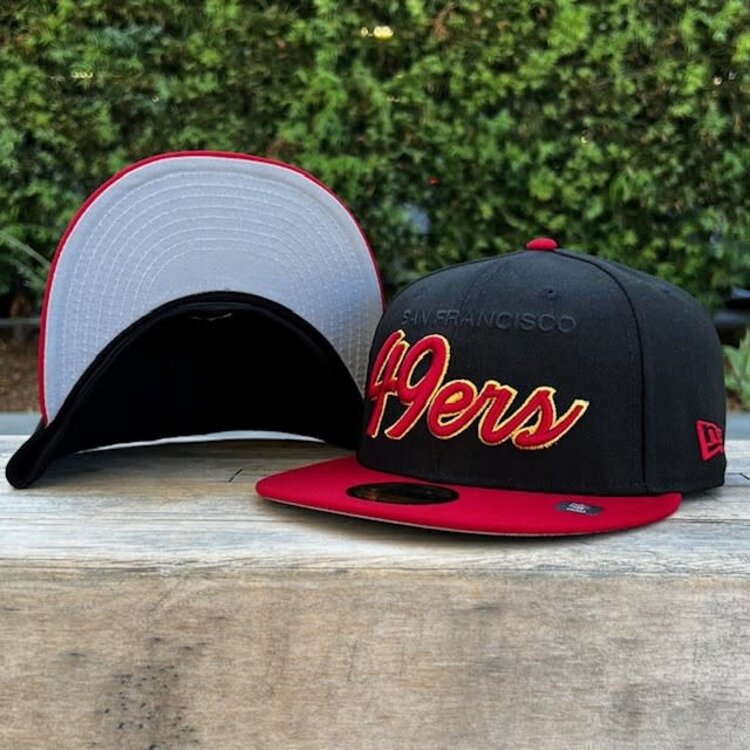 New Era 49ers Black/Red Script