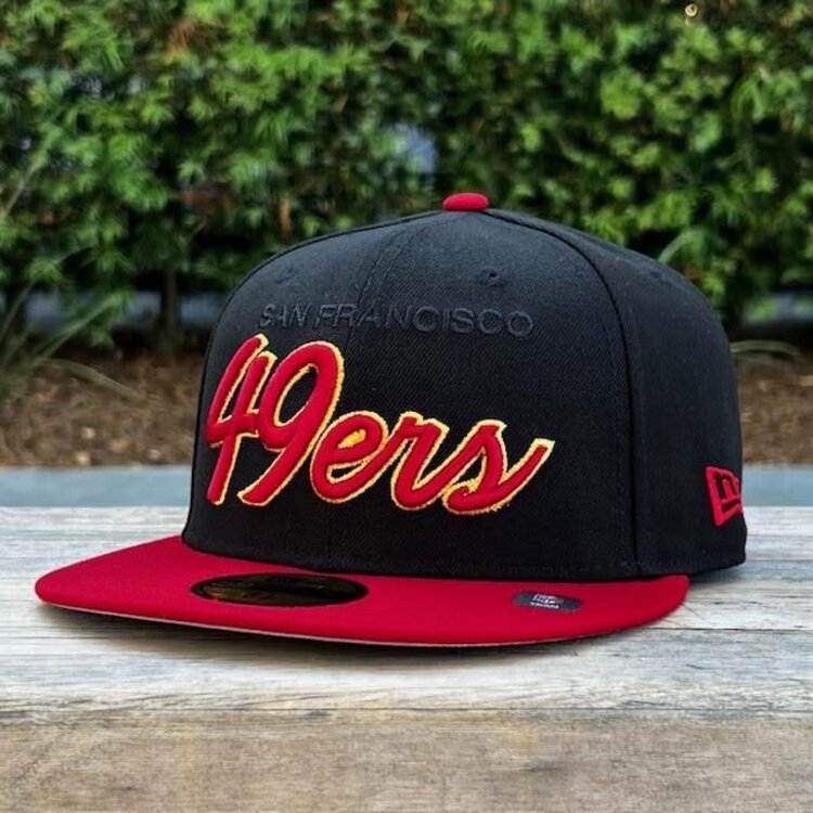 New Era 49ers Black/Red Script