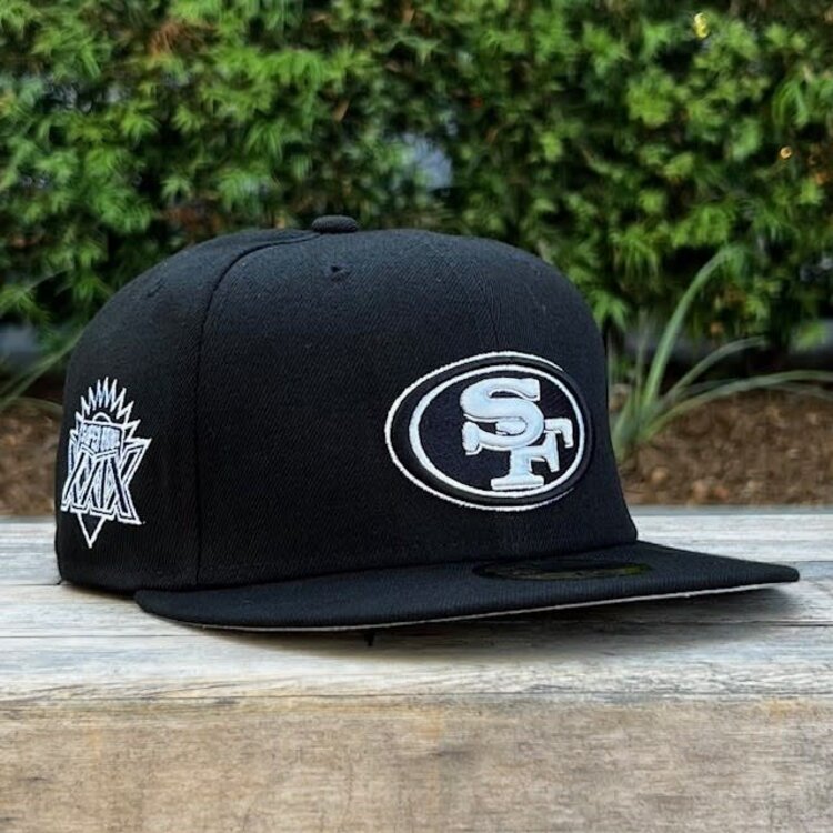 New Era 49ers Black White SB XXIX Sidepatch