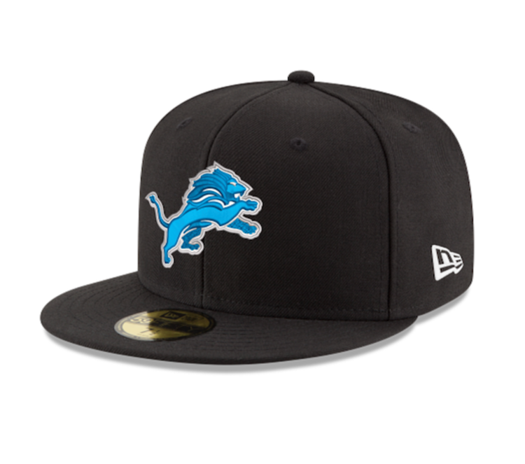 New Era Detroit Lions Black Team