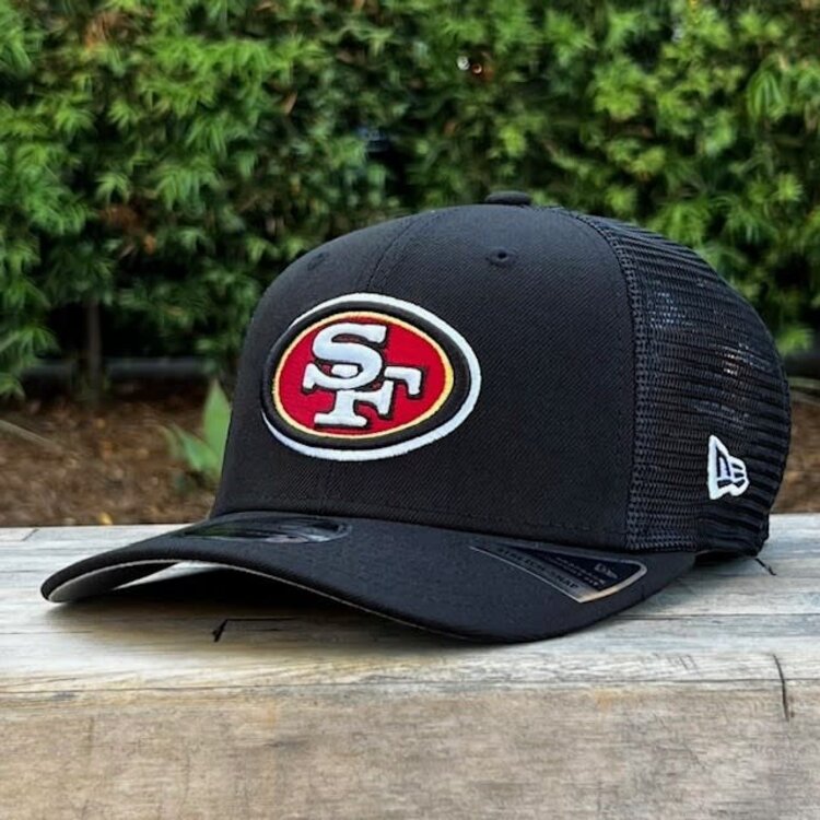 New Era 49ers Black Team Mesh 970 Stretch Snap Adjustable