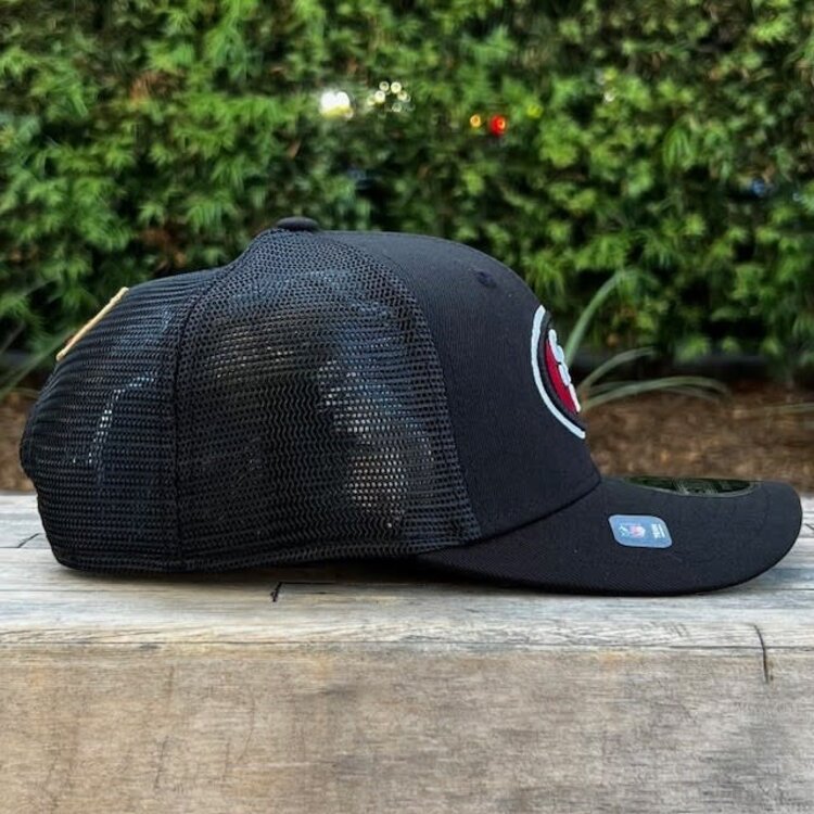 New Era 49ers Black Team Mesh 970 Stretch Snap Adjustable