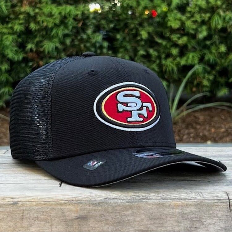 New Era 49ers Black Team Mesh 970 Stretch Snap Adjustable