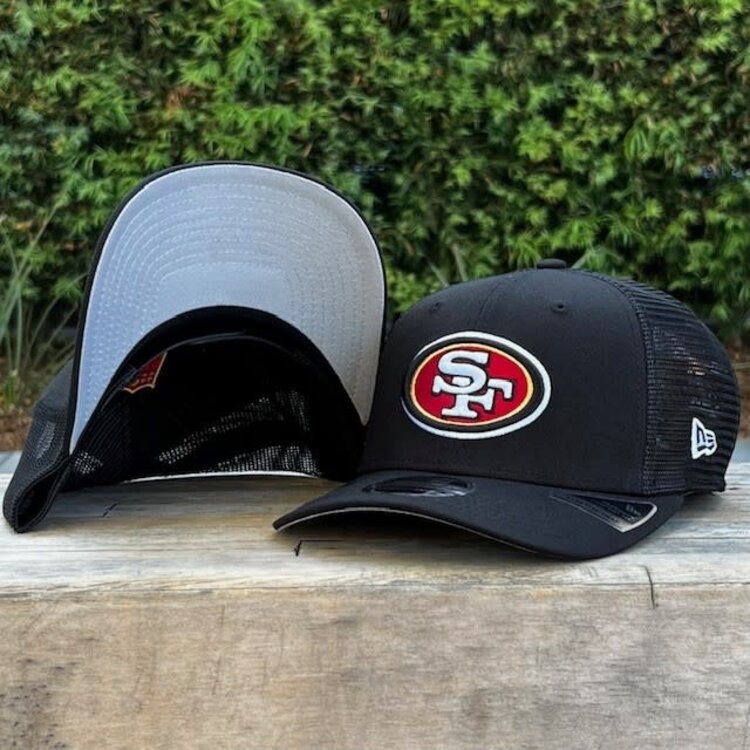 New Era 49ers Black Team Mesh 970 Stretch Snap Adjustable