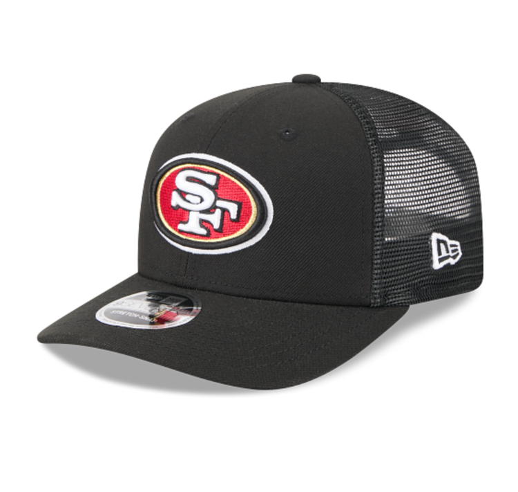 New Era 49ers Black Team Mesh 970 Stretch Snap Adjustable