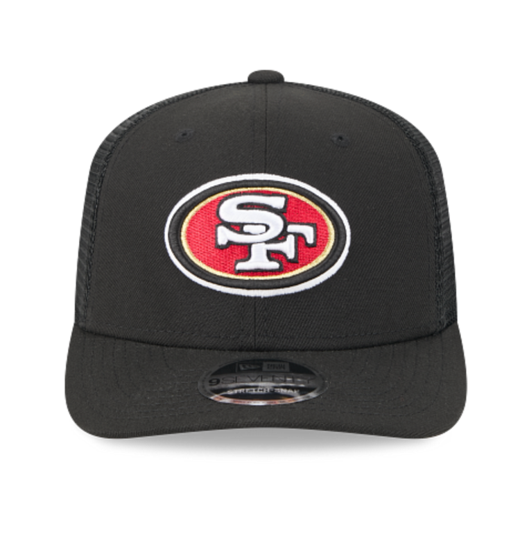 New Era 49ers Black Team Mesh 970 Stretch Snap Adjustable