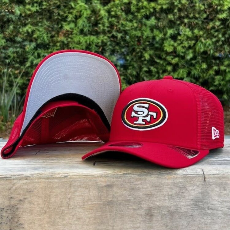 New Era 49ers Red Team Mesh 970 Stretch Snap Adjustable