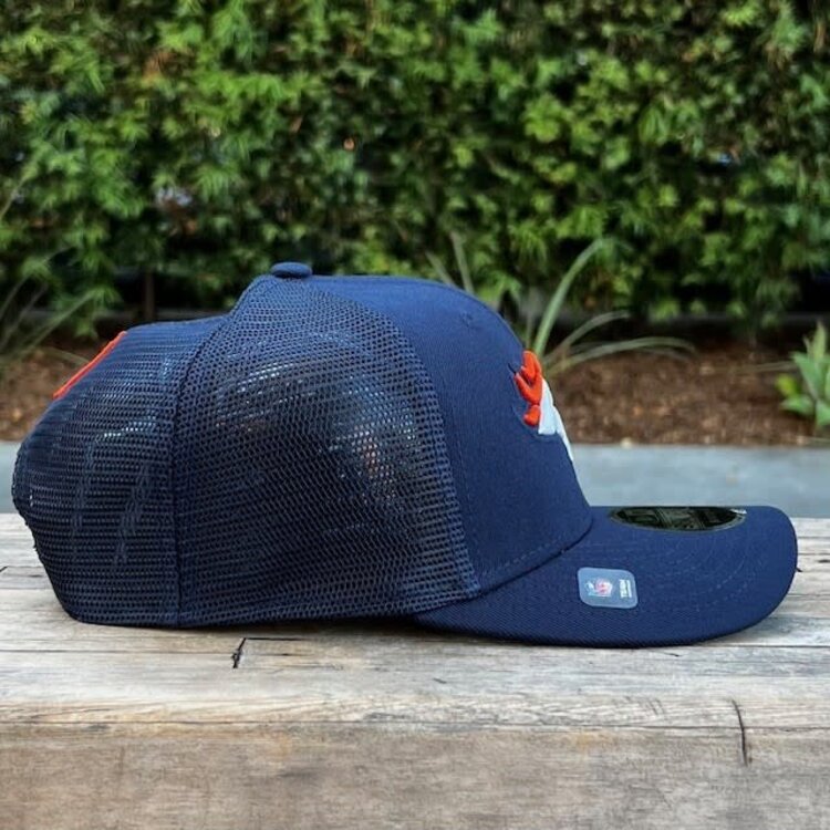 New Era Broncos Navy Team Mesh 970 Stretch Snap Adjustable