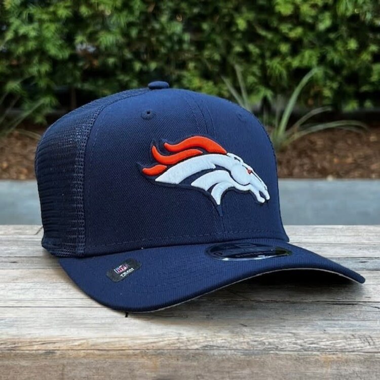 New Era Broncos Navy Team Mesh 970 Stretch Snap Adjustable
