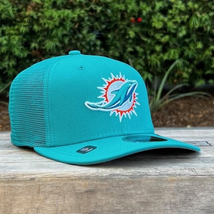 New Era Dolphins Aqua Team Mesh 970 Stretch Snap Adjustable