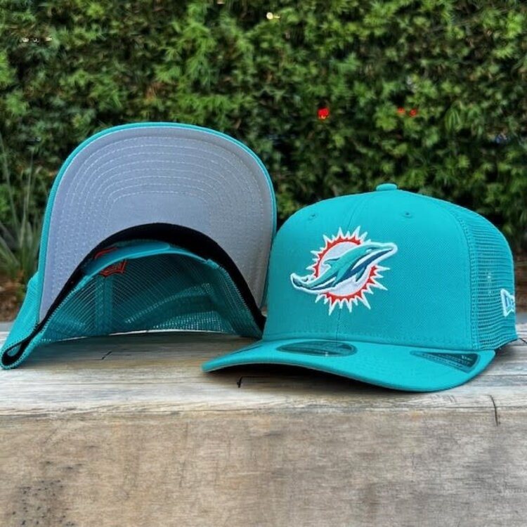 New Era Dolphins Aqua Team Mesh 970 Stretch Snap Adjustable