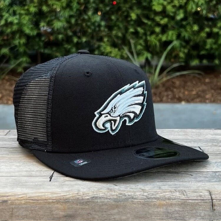 New Era Eagles Black Team Mesh 970 Stretch Snap Adjustable