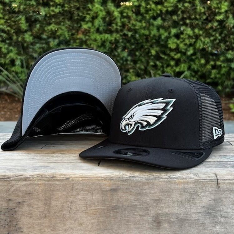 New Era Eagles Black Team Mesh 970 Stretch Snap Adjustable