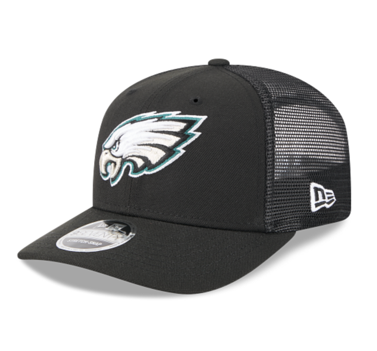 New Era Eagles Black Team Mesh 970 Stretch Snap Adjustable