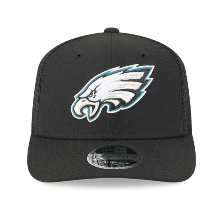 New Era Eagles Black Team Mesh 970 Stretch Snap Adjustable