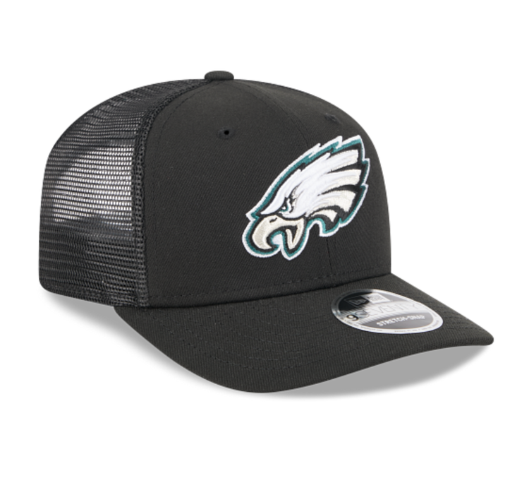 New Era Eagles Black Team Mesh 970 Stretch Snap Adjustable