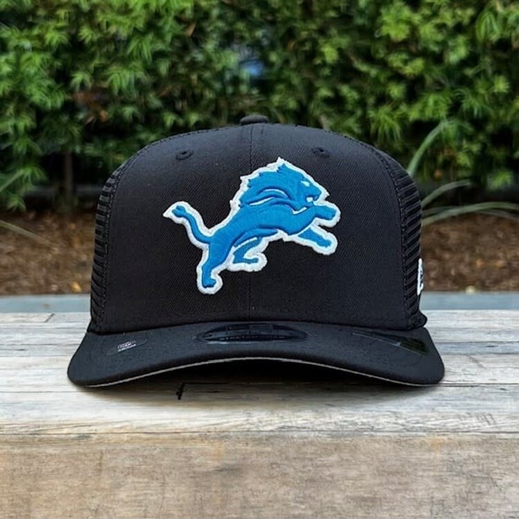 New Era Lions Black Team Mesh 970 Stretch Snap Adjustable