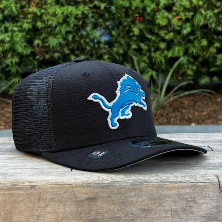 New Era Lions Black Team Mesh 970 Stretch Snap Adjustable