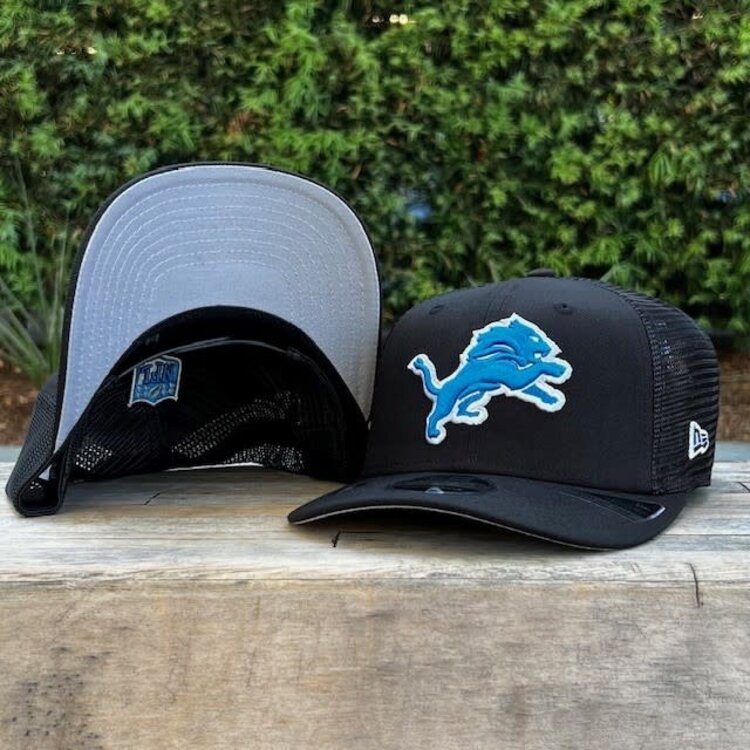 New Era Lions Black Team Mesh 970 Stretch Snap Adjustable