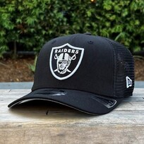 New Era Raiders Black Team Mesh 970 Stretch Snap Adjustable