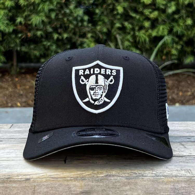 New Era Raiders Black Team Mesh 970 Stretch Snap Adjustable