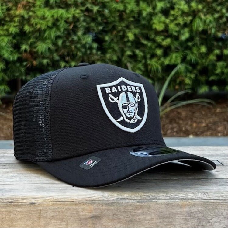 New Era Raiders Black Team Mesh 970 Stretch Snap Adjustable