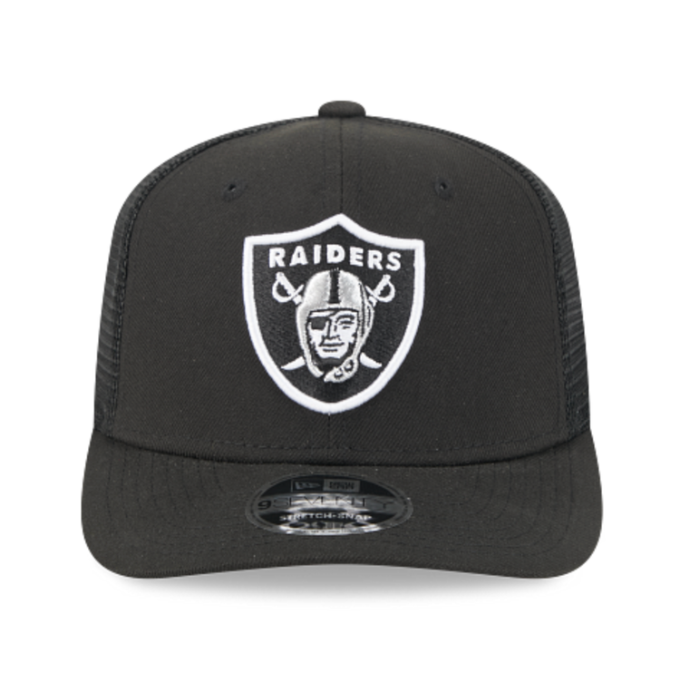 New Era Raiders Black Team Mesh 970 Stretch Snap Adjustable