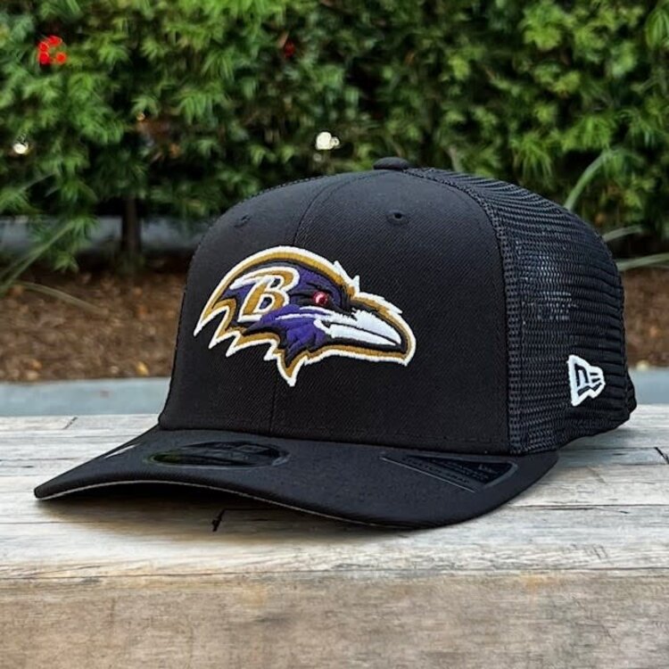 New Era Ravens Black Team Mesh 970 Stretch Snap Adjustable