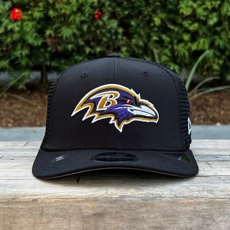 New Era Ravens Black Team Mesh 970 Stretch Snap Adjustable
