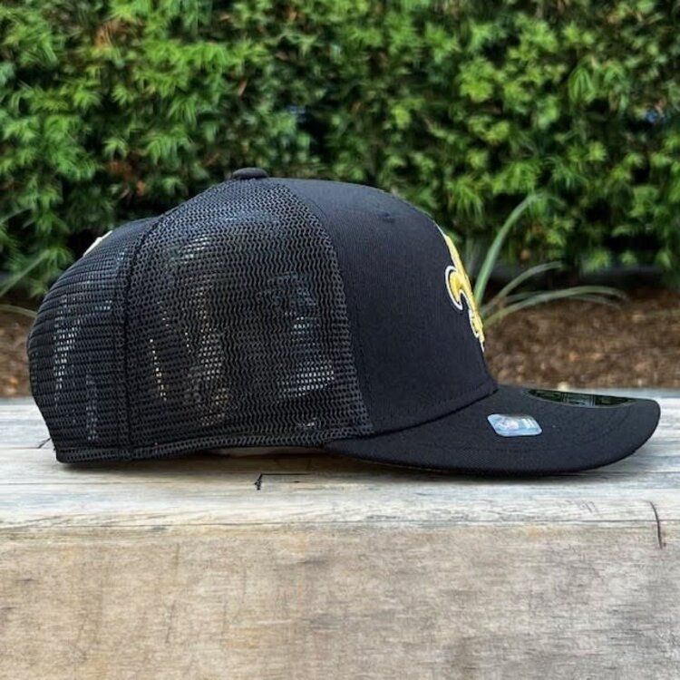 New Era Saints Black Team Mesh 970 Stretch Snap Adjustable