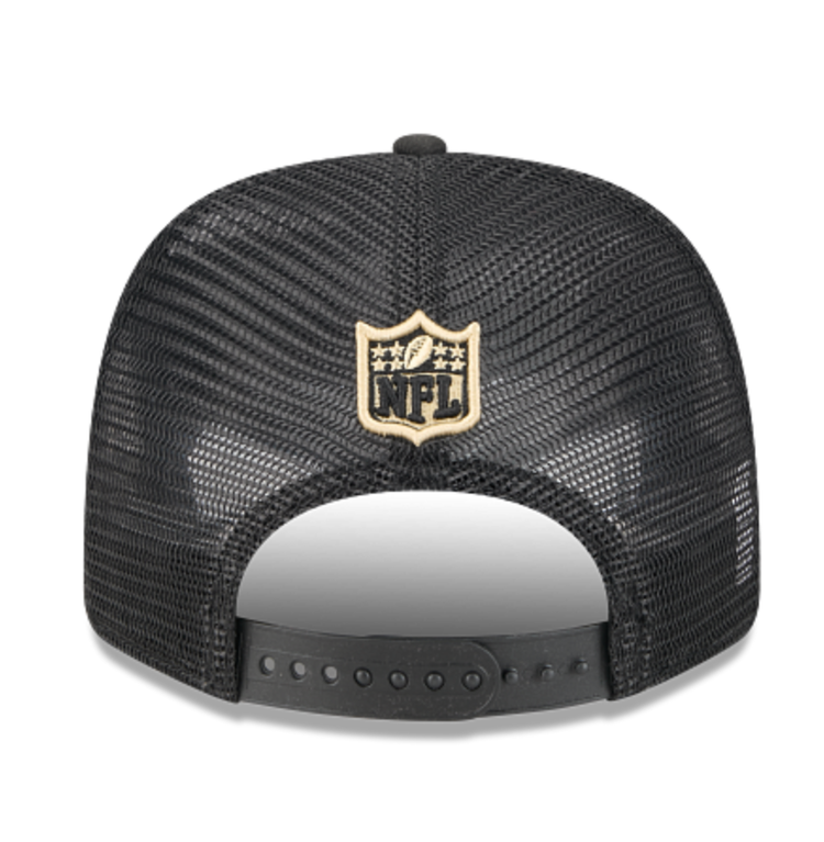 New Era Saints Black Team Mesh 970 Stretch Snap Adjustable