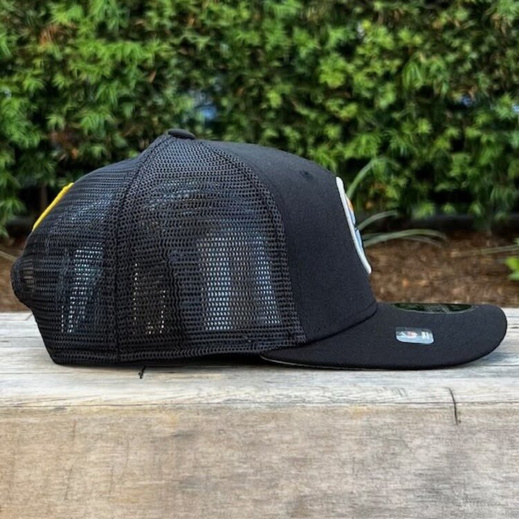 New Era Steelers Black Team Mesh 970 Stretch Snap Adjustable