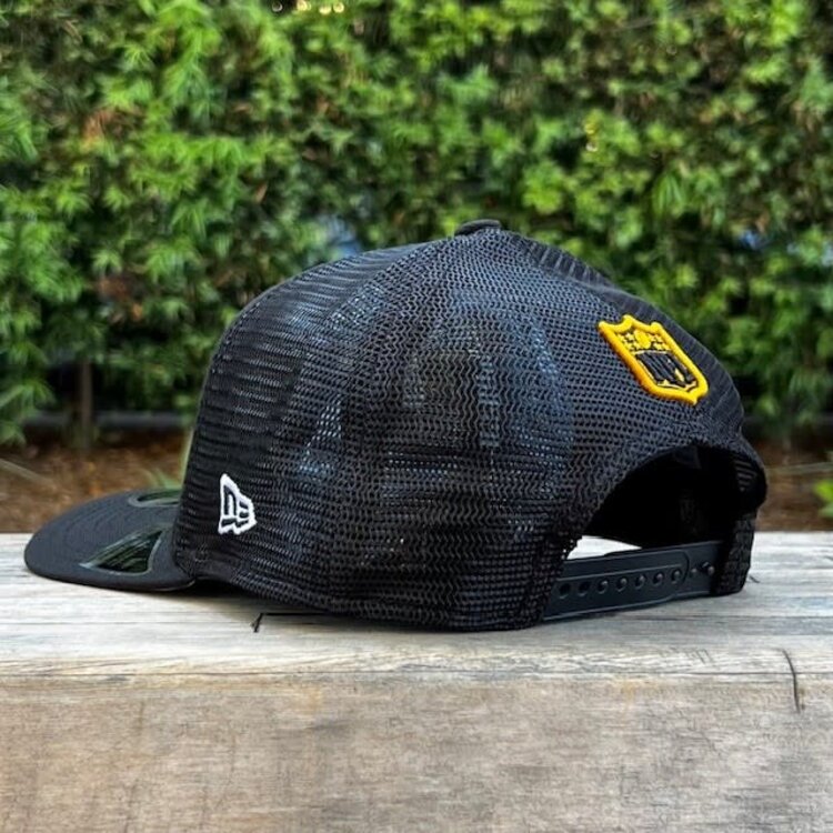 New Era Steelers Black Team Mesh 970 Stretch Snap Adjustable