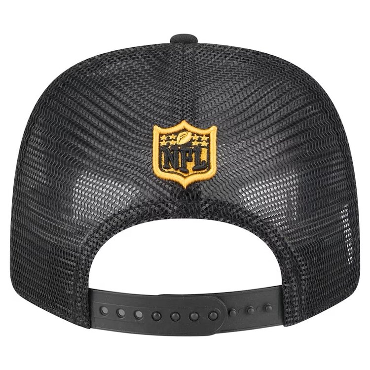 New Era Steelers Black Team Mesh 970 Stretch Snap Adjustable