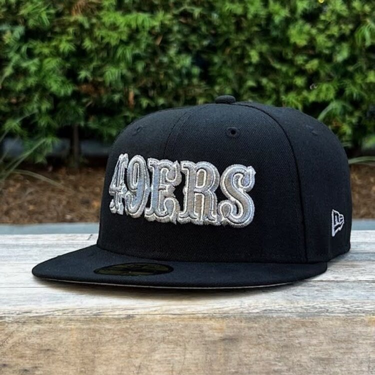 New Era 49ers Retro Black Gray Metallic Pro Bowl